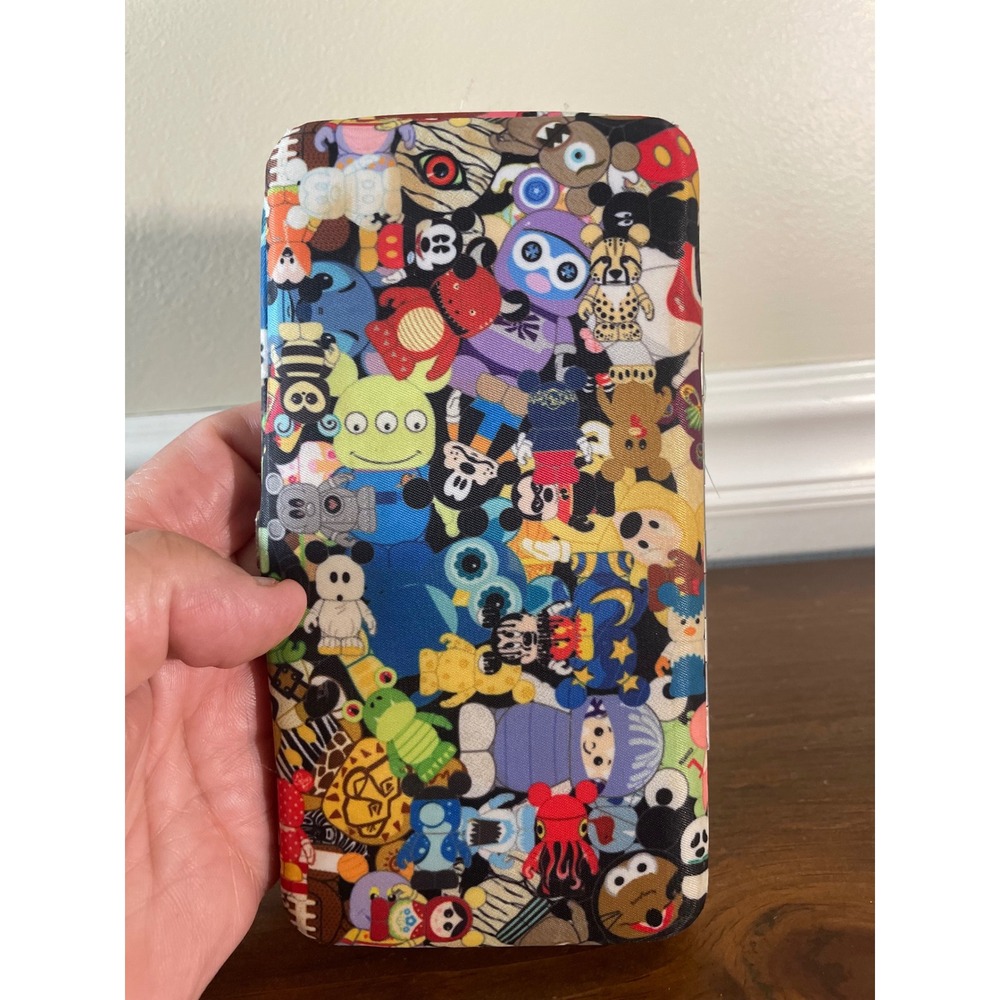 Cartoon Character Mashup Hardcase Hinge Wallet Green Interior Toy Story Mickey